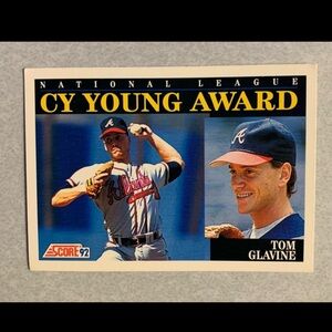 Vintage 1992 Score MLB Tom Glavine Cy Young Award Winner Card